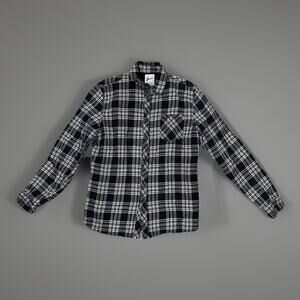 Jachs Button Up Shirt Shacket Plaid Quilted Lined Men’s Medium